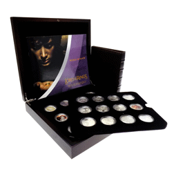 Pre-Owned 2003 New Zealand The Lord Of The Rings Scenes in Silver 24-Coin Collection - VAT Free