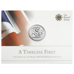 Pre-Owned 2013 UK 'A Timeless First' £20 Fine Silver Coin - Carded - VAT Free