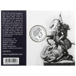 Pre-Owned 2013 UK 'A Timeless First' £20 Fine Silver Coin - Carded - VAT Free