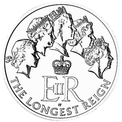 Pre-Owned 2015 UK The Longest Reigning Monarch £20 Fine Silver Coin - Carded - VAT Free