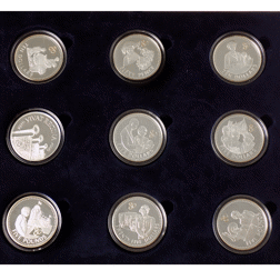 Pre-Owned 2006 UK Queen Elizabeth II 80th Birthday Crown Proof Silver 17-Coin Collection - VAT Free