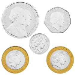 Pre-Owned 2007 UK The Piedfort Collection Proof Silver 5-Coin Set - VAT Free