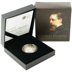Pre-Owned 2012 UK 200th Anniversary Of Charles Dickens £2 Piedfort Proof Silver Coin - VAT Free