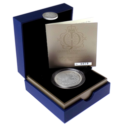 Pre-Owned 2012 UK Queens Diamond Jubilee £5 Silver Piedfort Proof Coin - VAT Free