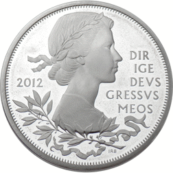 Pre-Owned 2012 UK Queen Elizabeth II Diamond Jubilee £5 Piedfort Proof Silver Coin - VAT Free