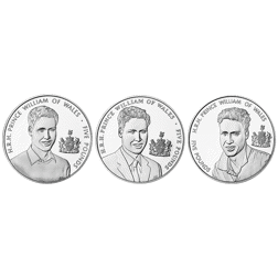 Pre-Owned 2003 UK HRH Prince William 21st Birthday Proof Silver Crown 3-Coin Set - VAT Free