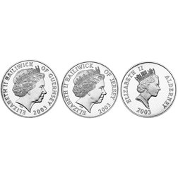 Pre-Owned 2003 UK HRH Prince William 21st Birthday Proof Silver Crown 3-Coin Set - VAT Free
