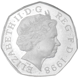 Pre-Owned 1998 UK EEC 50p Proof Silver Coin - VAT Free