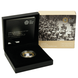 Pre-Owned 2014 UK 100th Anniversary of the First World War £2 Piedfort Proof Silver Coin - VAT Free