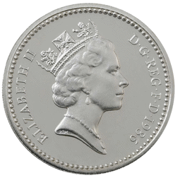 Pre-Owned 1986 UK £1 Piedfort Proof Silver Coin- VAT Free