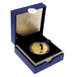Pre-Owned 2012 UK Queens Diamond Jubilee £5 Gold-Plated Proof Silver Coin - VAT Free