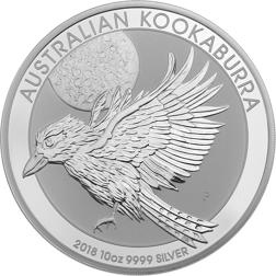 Pre-Owned 2018 Australian Kookaburra 10oz Silver Coin - VAT Free