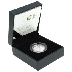 Pre-Owned 2009 UK Shield of the Royal Arms £1 Proof Silver Coin - VAT Free
