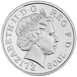 Pre-Owned 2009 UK Shield of the Royal Arms £1 Proof Silver Coin - VAT Free