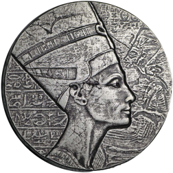 Pre-Owned 2017 Republic of Chad Queen Nefertiti 5oz Silver Coin - VAT Free