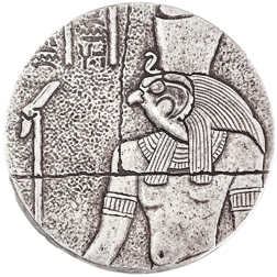 Pre-Owned 2016 Republic of Chad Egyptian Relic Horus 2oz Silver Coin - VAT Free