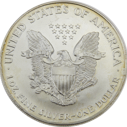 Pre-Owned 2001 USA Eagle Colorised Snake Privy 1oz Silver Coin - VAT Free