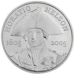 Pre-Owned 2005 UK Horatio Nelson Proof Silver Crown - VAT Free