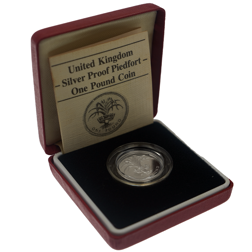 Pre-Owned 1985 UK £1 Piedfort Proof Silver Coin - VAT Free