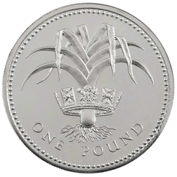 Pre-Owned 1985 UK £1 Piedfort Proof Silver Coin - VAT Free