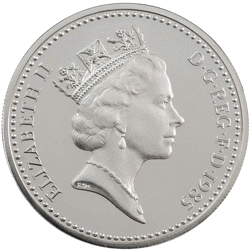 Pre-Owned 1985 UK £1 Piedfort Proof Silver Coin - VAT Free