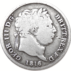 Pre-Owned UK 1816 George III Shilling Silver Coin - VAT Free