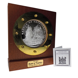 Pre-Owned 2003 Fiji Battle of Trafalgar 2 Kilo Silver Coin - VAT Free