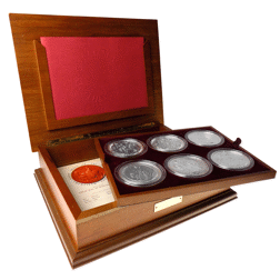 Pre-Owned UK Great Seals of The Realm 5oz Silver 6-Coin Set - VAT Free