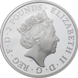 Pre-Owned 2017 UK Queen's Beasts The Lion 1oz Proof Silver Coin - VAT Free