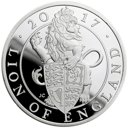 Pre-Owned 2017 UK Queen's Beasts The Lion 1oz Proof Silver Coin - VAT Free