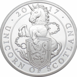 Pre-Owned 2017 UK Queen's Beasts The Unicorn 1oz Proof Silver Coin - VAT Free