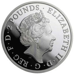 Pre-Owned 2017 UK Queen's Beasts The Unicorn 1oz Proof Silver Coin - VAT Free