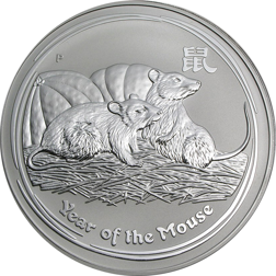 Pre-Owned 2008 Australian Lunar Mouse 1kg Silver Coin - VAT Free