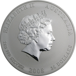 Pre-Owned 2008 Australian Lunar Mouse 1kg Silver Coin - VAT Free