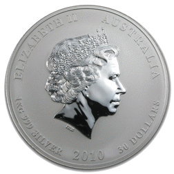 Pre-Owned 2010 Australian Lunar Tiger 1kg Silver Coin - VAT Free