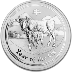 Pre-Owned 2009 Australian Lunar Ox 5oz Silver Coin - VAT Free