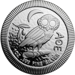 Pre-Owned Niue Athenia Owl 1oz Silver $2 Stackable Coin - VAT Free