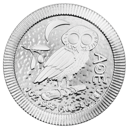 Pre-Owned Niue Athenia Owl 1oz Silver $2 Stackable Coin - Mixed Dates - VAT Free
