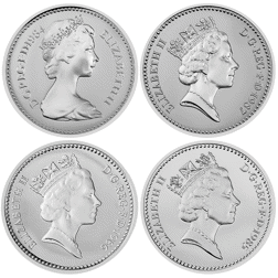 Pre-Owned 1984-1987 UK £1 Proof Silver 4-Coin Set - VAT Free