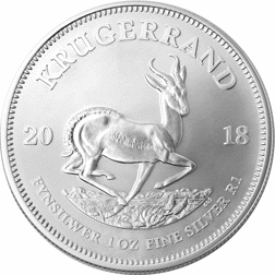 Pre-Owned 2018 South African Krugerrand 1oz Silver Coin - VAT Free
