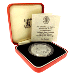 Pre-Owned 1989 Jersey The Royal Mace £2 Silver Coin - VAT Free