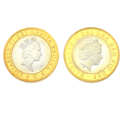 Pre-Owned 1997 & 1998 UK £2 Proof Silver Piedfort 2-Coin Set - VAT Free
