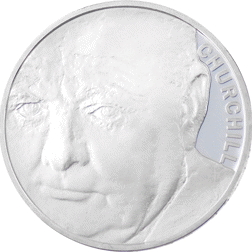 Pre-Owned 2015 Sir Winston Churchill Proof Silver £5 Coin - VAT Free
