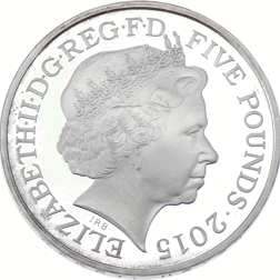 Pre-Owned 2015 Sir Winston Churchill Proof Silver £5 Coin - VAT Free