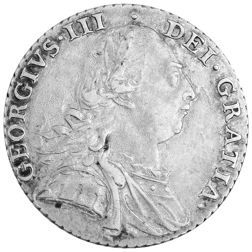 Pre-Owned 1787 George III Shilling Silver Coin - VAT Free