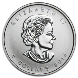 Pre-Owned 2014 Canadian Five Blessings 1oz Silver Coin - VAT Free