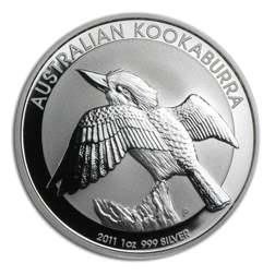 Pre-Owned 2011 Australian Kookaburra 1oz Silver Coin - VAT Free