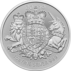 Pre-Owned 2019 UK Coat of Arms 1oz Silver Coin - VAT Free