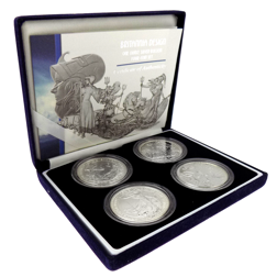 Pre-Owned UK Britannia Design Silver Bullion 4-Coin Set - VAT Free