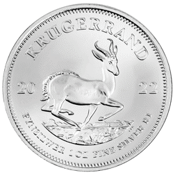 Pre-Owned South African Krugerrand 1oz Silver Coin - Mixed Dates - VAT Free